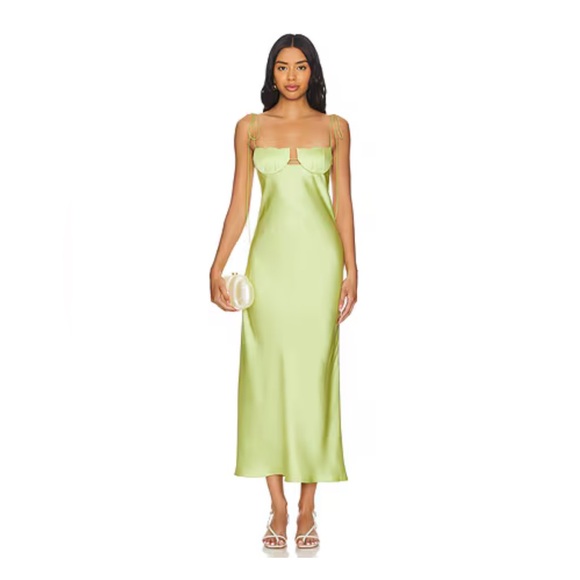 Anna October Tulip Midi Dress in Kiwi - Picture 1 of 3